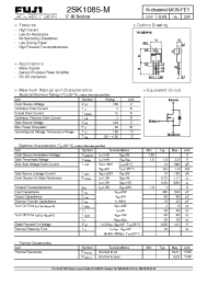 Datasheet 2SK1085-M manufacturer Fuji