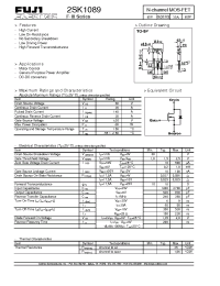 Datasheet 2SK1089 manufacturer Fuji