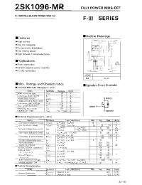 Datasheet 2SK1096-MR manufacturer Fuji
