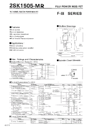 Datasheet 2SK1505-MR manufacturer Fuji