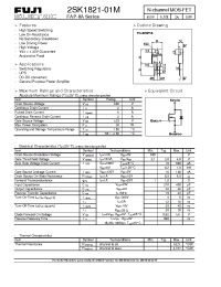 Datasheet 2SK1821-01M manufacturer Fuji