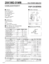 Datasheet 2SK1982-01MR manufacturer Fuji
