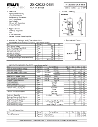 Datasheet 2SK2022-01M manufacturer Fuji