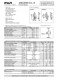 Datasheet 2SK2099-01L manufacturer Fuji