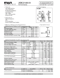 Datasheet 2SK2148-01 manufacturer Fuji