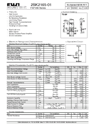 Datasheet 2SK2165-01 manufacturer Fuji