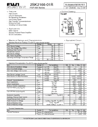 Datasheet 2SK2166-01R manufacturer Fuji