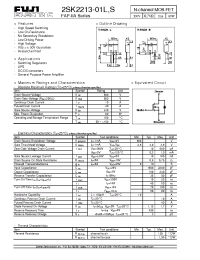 Datasheet 2SK2213-01L manufacturer Fuji