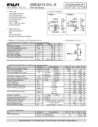 Datasheet 2SK2215-01L manufacturer Fuji