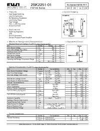 Datasheet 2SK2251-01 manufacturer Fuji