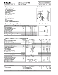 Datasheet 2SK2256-01 manufacturer Fuji