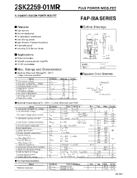 Datasheet 2SK2259-01MR manufacturer Fuji