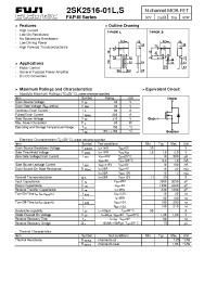 Datasheet 2SK2516-01L manufacturer Fuji