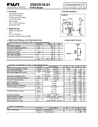 Datasheet 2SK2519-01 manufacturer Fuji