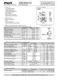 Datasheet 2SK2652 manufacturer Fuji