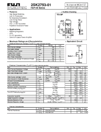 Datasheet 2SK2753-01 manufacturer Fuji