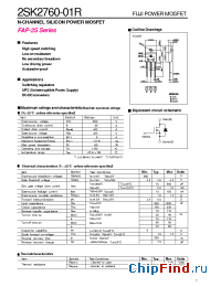 Datasheet 2SK2760-01R manufacturer Fuji