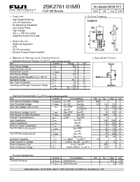 Datasheet 2SK2761-01MR manufacturer Fuji