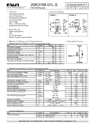 Datasheet 2SK2768-01L manufacturer Fuji