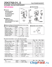 Datasheet 2SK2768-01LS manufacturer Fuji