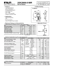 Datasheet 2SK2808-01MR manufacturer Fuji