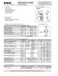 Datasheet 2SK2809 manufacturer Fuji