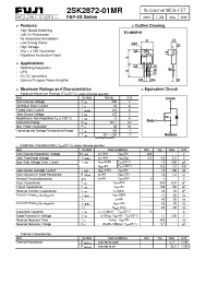 Datasheet 2SK2872-01MR manufacturer Fuji