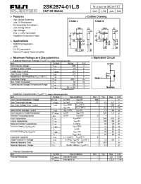 Datasheet 2SK2874 manufacturer Fuji