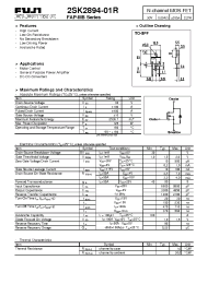 Datasheet 2SK2894-01R manufacturer Fuji