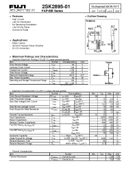 Datasheet 2SK2895-01 manufacturer Fuji