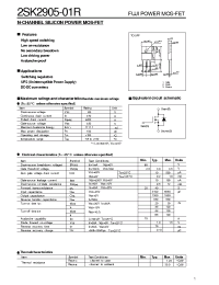 Datasheet 2SK2905-01R manufacturer Fuji