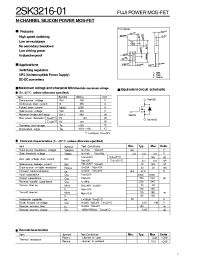 Datasheet 2SK3216-01 manufacturer Fuji