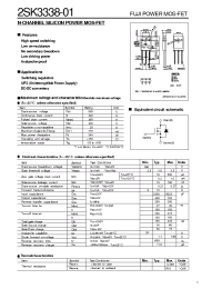 Datasheet 2SK3338-01 manufacturer Fuji
