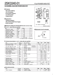 Datasheet 2SK3340-01 manufacturer Fuji