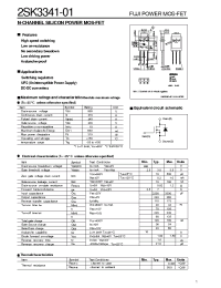Datasheet 2SK3341-01 manufacturer Fuji