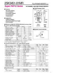 Datasheet 2SK3451-01 manufacturer Fuji
