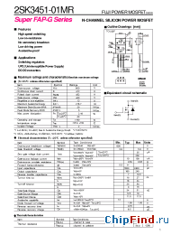 Datasheet 2SK3451-01MR manufacturer Fuji