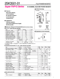 Datasheet 2SK3501-01 manufacturer Fuji