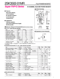 Datasheet 2SK3502 manufacturer Fuji