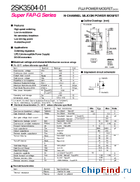 Datasheet 2SK3504-01 manufacturer Fuji
