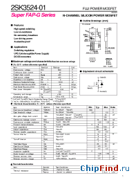 Datasheet 2SK3524-01 manufacturer Fuji