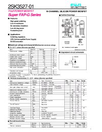 Datasheet 2SK3527-01 manufacturer Fuji