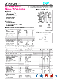 Datasheet 2SK3549-01 manufacturer Fuji