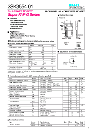 Datasheet 2SK3554 manufacturer Fuji