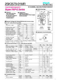 Datasheet 2SK3579-01MR manufacturer Fuji