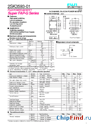 Datasheet 2SK3593-01 manufacturer Fuji
