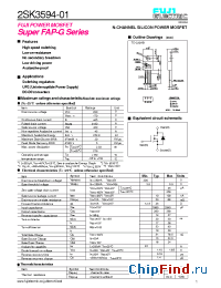 Datasheet 2SK3594-01 manufacturer Fuji