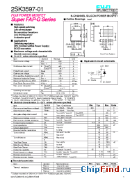 Datasheet 2SK3597-01 manufacturer Fuji