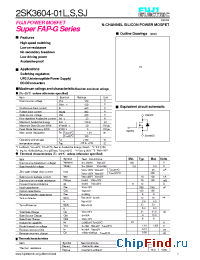 Datasheet 2SK3604-01L manufacturer Fuji