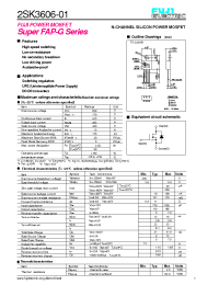 Datasheet 2SK3606-01 manufacturer Fuji